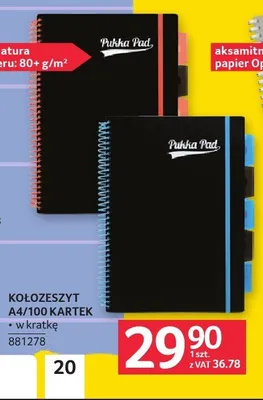 Kołozeszyt A4 Pukka Pad 100 kartek promocja w Selgros