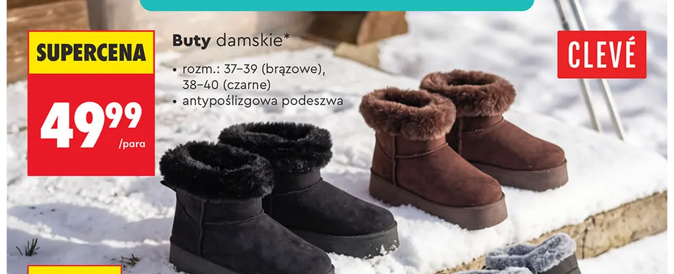 Buty damskie Clevé promocja w Biedronka