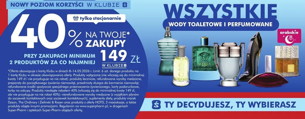 Wody toaletowe i perfumowane promocja w Super-Pharm