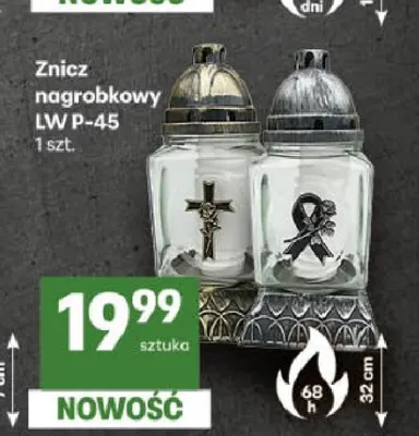 Znicz nagrobkowy Lw P-45 promocja w Delikatesy Centrum