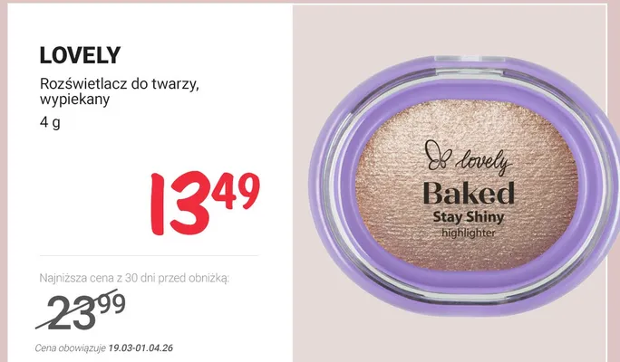 Rozświetlacz do twarzy, wypiekany promocja w Rossmann