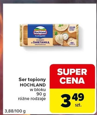 Ser topiony Hochland w bloku promocja w Carrefour Express