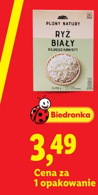 Ryż biały długoziarnisty Plony Natury 4-pak 150 g promocja w Lidl