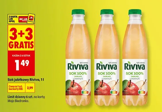 Sok jabłkowy promocja w Biedronka