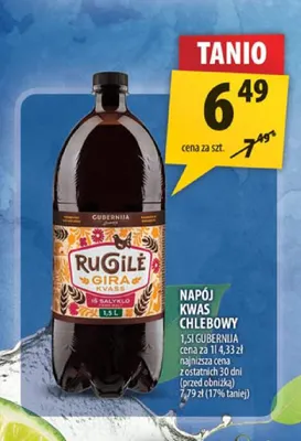 Napój kwas chlebowy Rugilė Gubernija promocja w Arhelan