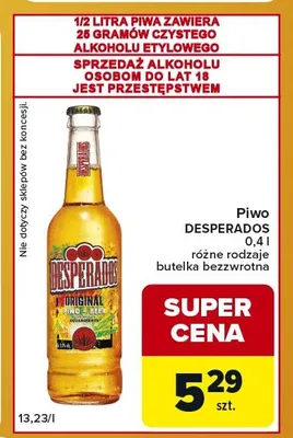 Piwo Desperados Original promocja w Carrefour Express