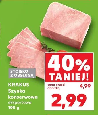 Szynka konserwowa eksportowa Krakus promocja w Kaufland