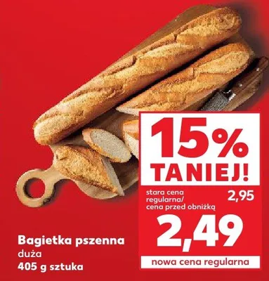 Bagietka pszenna duża promocja w Kaufland