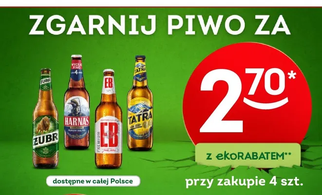 Piwo Żubr promocja w Żabka