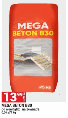 Mega Beton B30 do wewnątrz i na zewnątrz promocja w Merkury Market