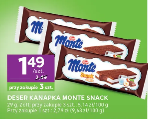 Deser kanapka Snack promocja w Stokrotka
