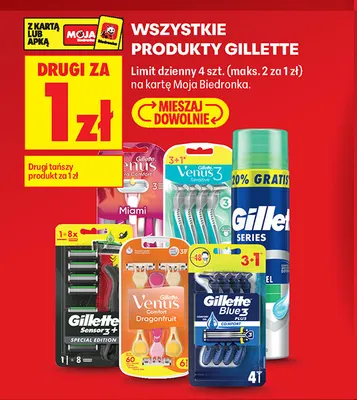 Maszynki jednorazowe do golenia Gillette Venus 3 Sensitive 4-pak promocja w Biedronka