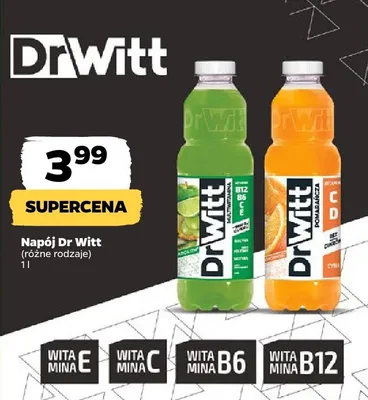 Napój Dr Witt różne rodzaje promocja w Netto
