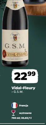 Wino czerwone Vidal-Fleury G.S.M. wytrawne promocja w Netto