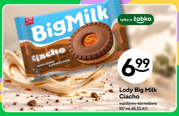 Lody Big Milk Ciacho waniliowo-karmelowe promocja w Żabka