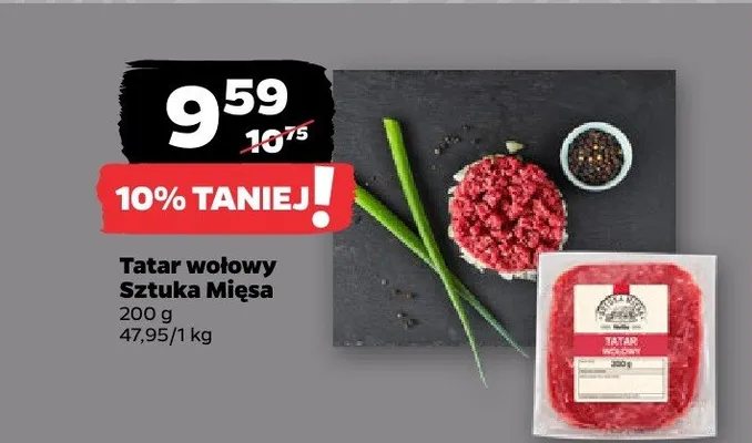 Tatar wołowy Sztuka Mięsa promocja w Netto