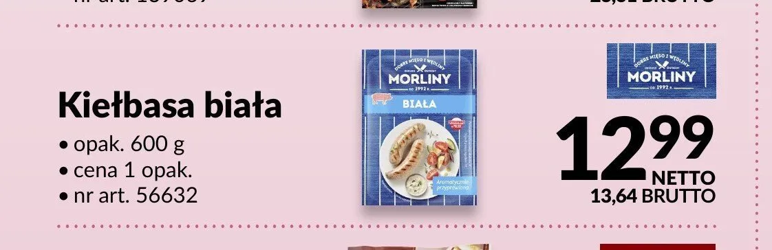 Kiełbasa biała Morliny promocja w Makro