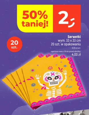 Serwetki 33x33 cm promocja w Dealz