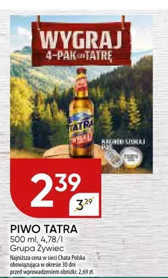Piwo TATRA promocja w Chata Polska