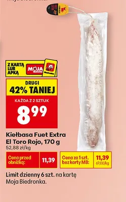 Kiełbasa Fuet Extra promocja w Biedronka