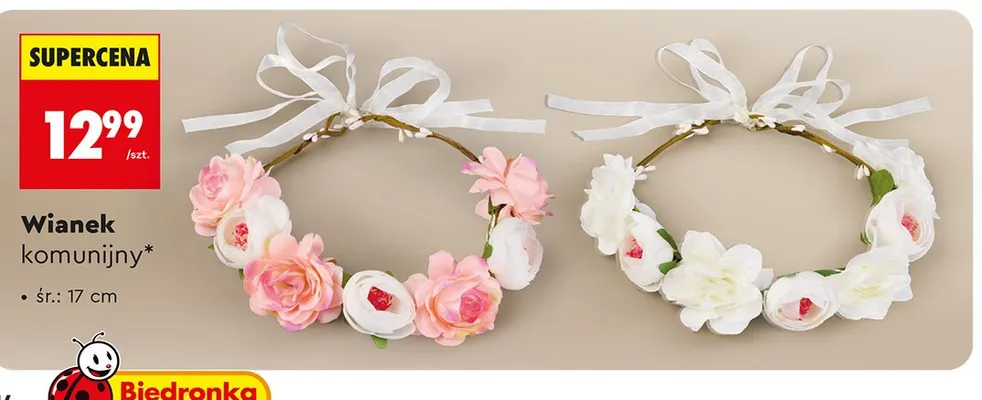 Wianek komunijny promocja w Biedronka