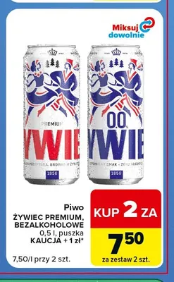 Piwo bezalkoholowe Żywiec promocja w Carrefour Market