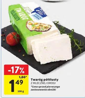 Twaróg półtłusty promocja w Intermarche