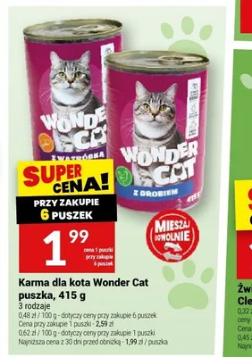 Karma dla kota Wonder Cat puszka promocja w Twój Market