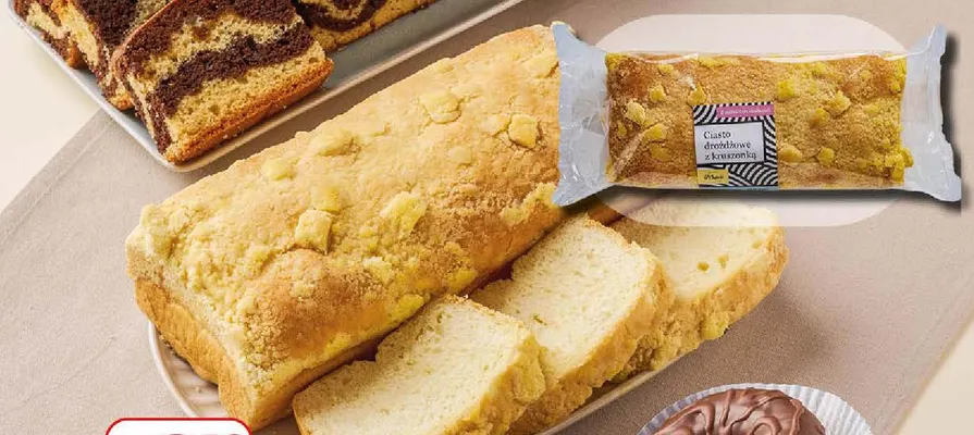 Ciasto drożdżowe z kruszonką Chojecki promocja w Dino