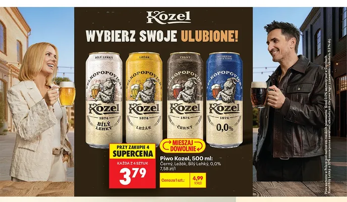 Piwo Kozel Černý promocja w Biedronka
