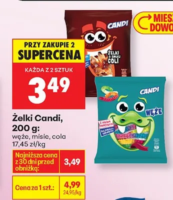 Żelki Candi, 200 g, misie promocja w Biedronka