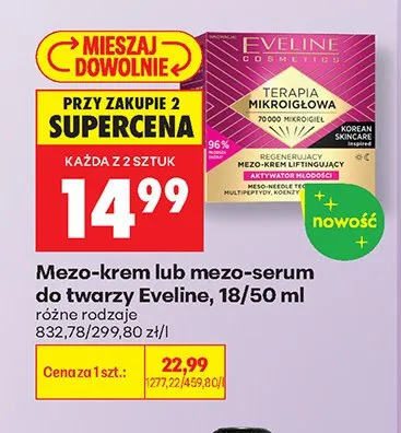 Mezo-serum do twarzy Eveline Terapia Mikroigłowa promocja w Biedronka