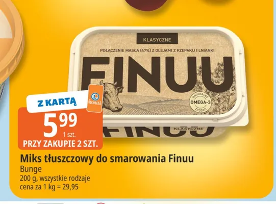 Miks tłuszczowy do smarowania Finuu Bunge promocja w Leclerc