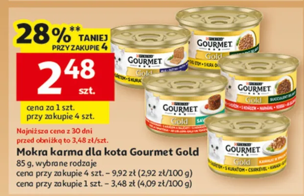 Mokra karma dla kota Gourmet Gold promocja w Auchan