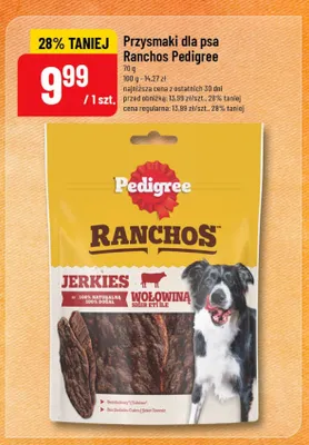 Przysmaki dla psa Ranchos Jerkies z wołowiną Pedigree promocja w POLOmarket