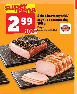 Szynka z czarnuszką Pekpol promocja w TOPAZ