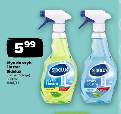 Płyn do szyb i luster Sidolux Lemon promocja w Netto