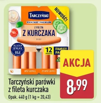 Parówki z fileta kurczaka promocja w Aldi