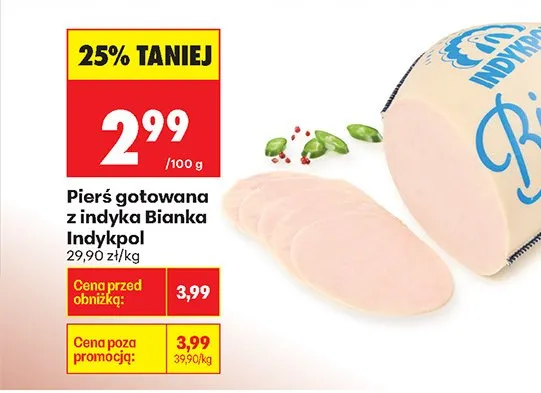 Pierś gotowana z indyka promocja w Biedronka