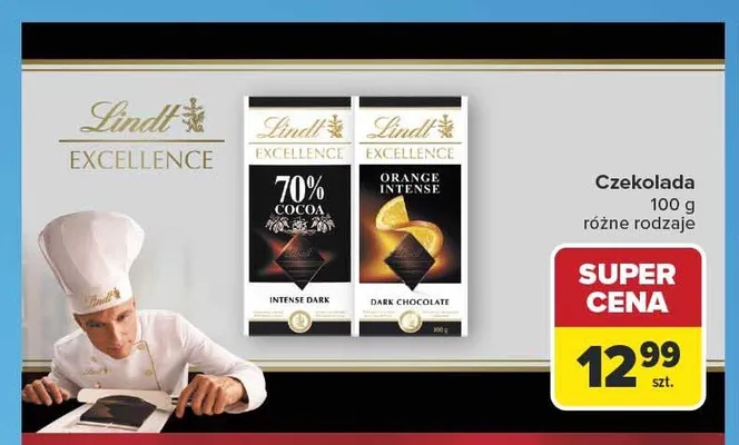 Czekolada Lindt Excellence 70% Cocoa promocja w Carrefour