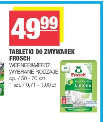 Tabletki do zmywarek Frosch promocja w SPAR