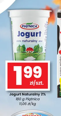 Jogurt naturalny Piątnica 2% promocja w emma MARKET