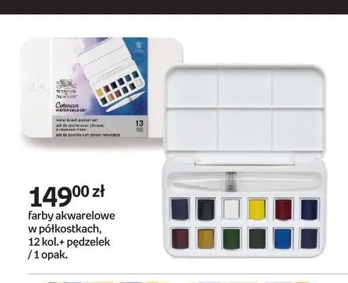 Farby akwarelowe Winsor & Newton Cotman w półkostkach promocja w Empik