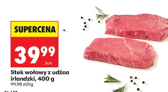 Stek wołowy z udźca irlandzki promocja w Biedronka