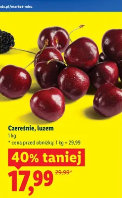 Czereśnie luzem promocja w Lidl