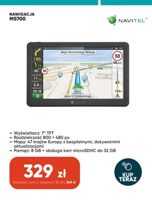 Nawigacja samochodowa Navitel MS700 promocja w Max Elektro