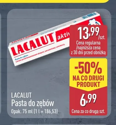 Pasta do zębów Lacalut aktiv promocja w Aldi