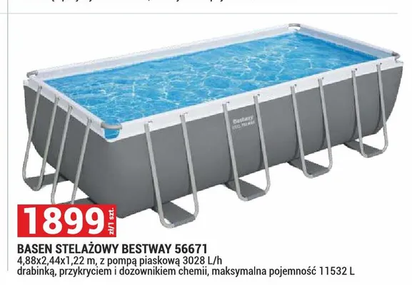 Basen stelażowy Bestway 56671 promocja w Merkury Market