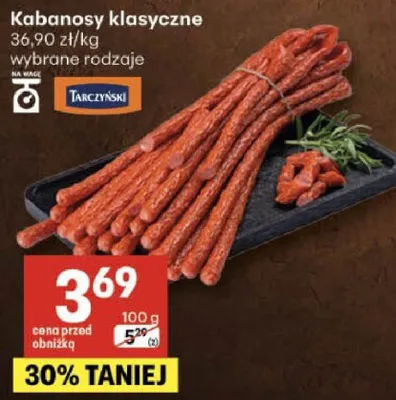 Kabanosy klasyczne wybrane rodzaje promocja w Delikatesy Centrum