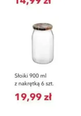 Słoiki z nakrętką 6-pak 900 ml promocja w Nela